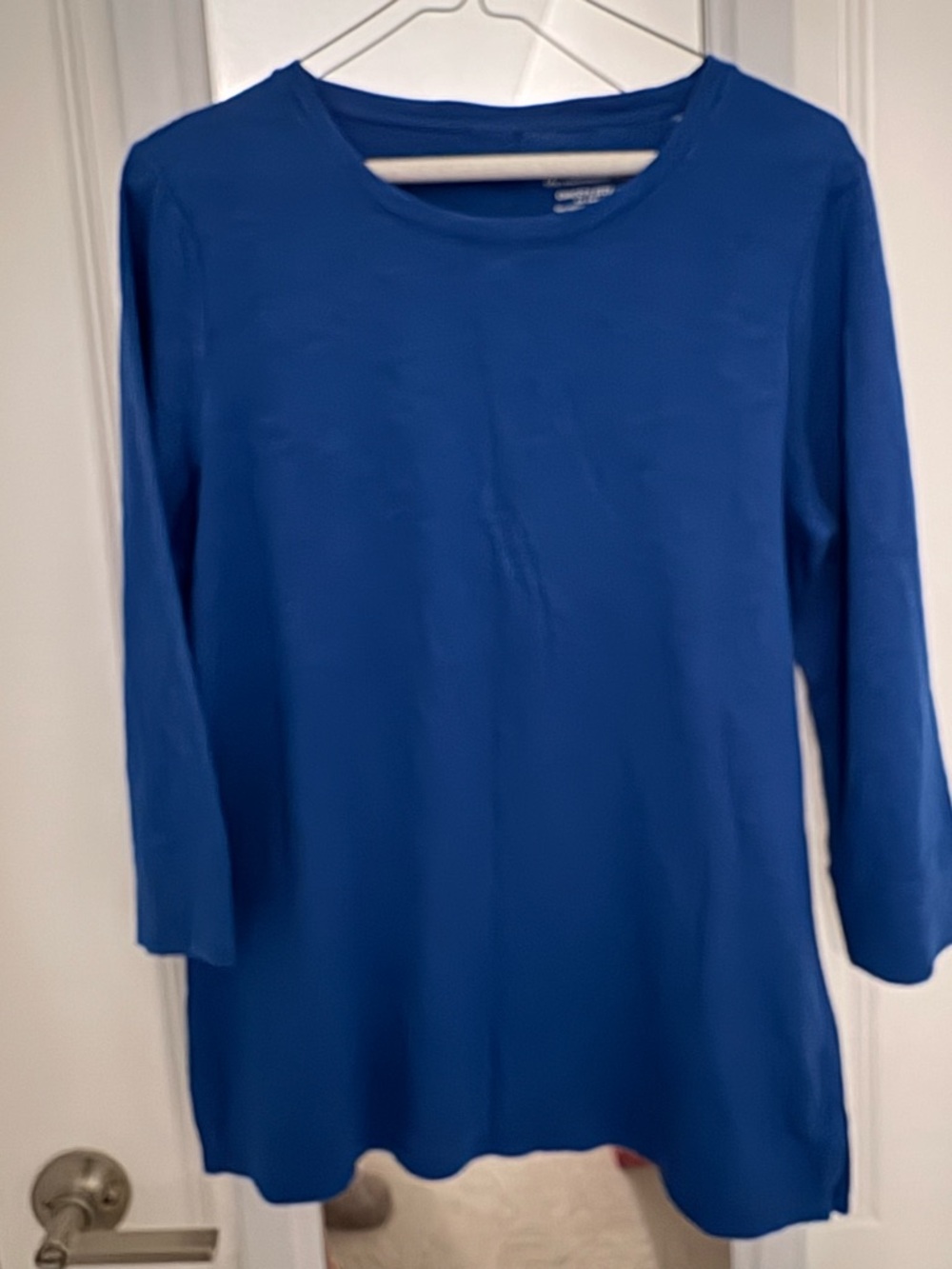 Chico's Royal Blue 3/4 Sleeve Tee, Sz 0